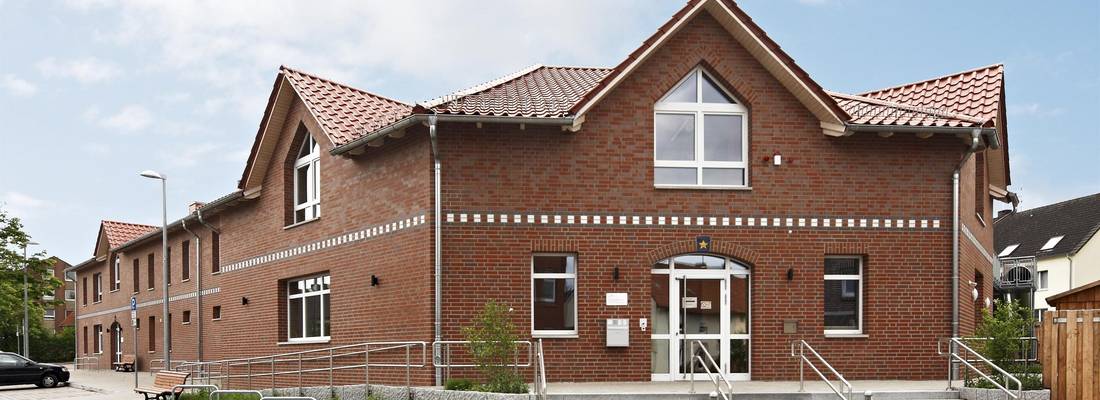 Ansicht des Einganges vom Familienzentrum Rethen