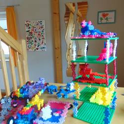 Türme aus Bausteinen.