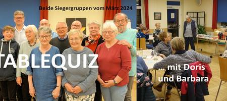 Bildercollage des vergangenen Tabelquiz´. Die Siegergruppe ist unter anderem abgebildet.